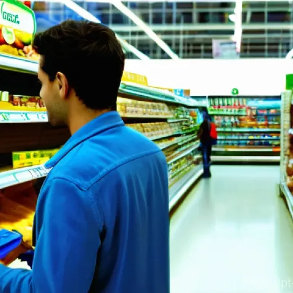 화학 물질의 규제 - **Prompt 1: Informed Choices in a Portuguese Supermarket**
"A candid, slightly elevated shot of ...