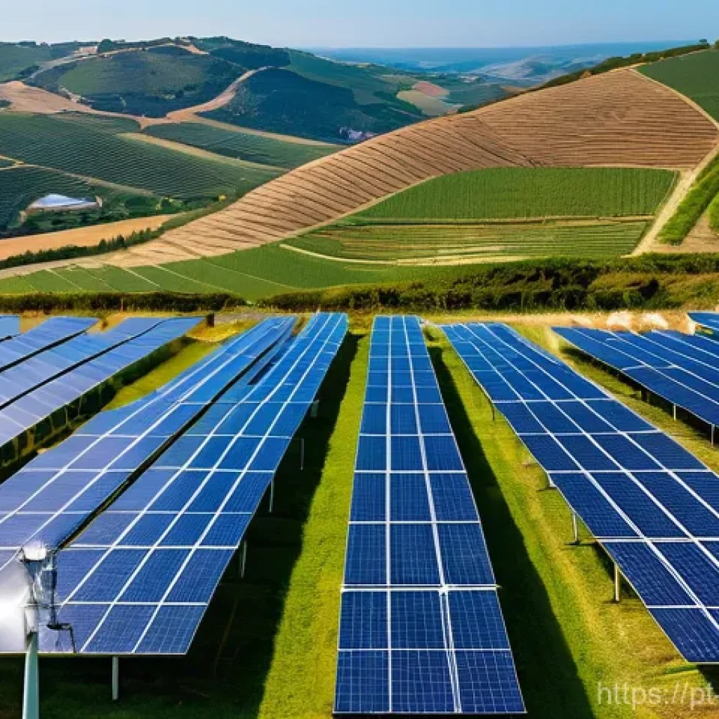 청정 에너지와 화학 - **"Portuguese Renewable Energy Landscape:** A breathtaking, panoramic view of the Portuguese country...