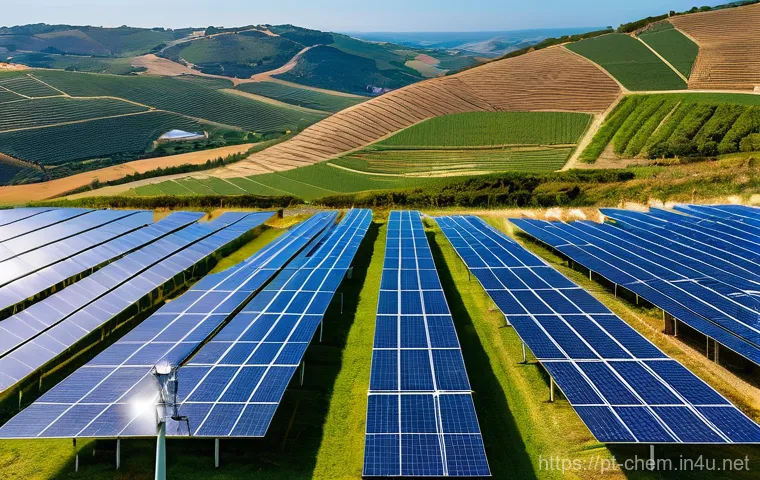 청정 에너지와 화학 - **"Portuguese Renewable Energy Landscape:** A breathtaking, panoramic view of the Portuguese country...