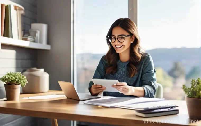 적정법 - **Prompt 1: "The Smart Budgeter's Sanctuary"**
A bright and cozy home office scene, depicting a ...