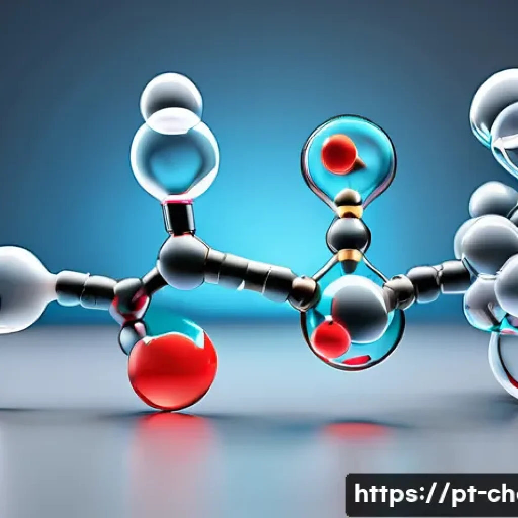화학 물리학 - A detailed scientific illustration of molecular interactions showcasing hydrogen bonding, dipole-dip...